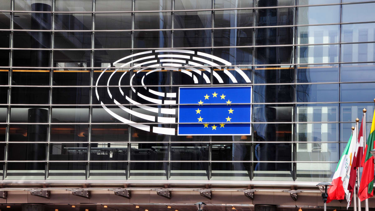 Euroopan parlamentin sisäänkäynti.
