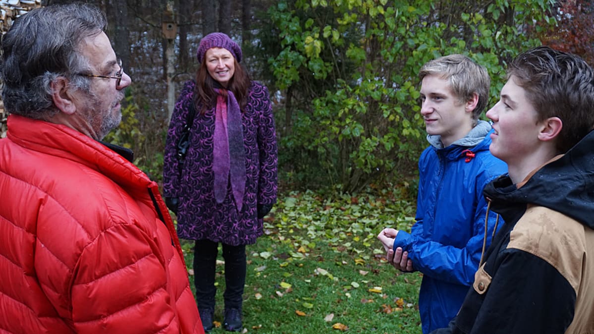 Matti Mäkelä, Merja Kokko ja pojat.