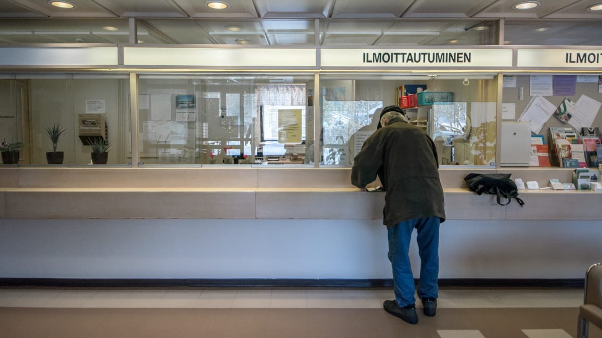 Rautalammin terveyskeskuksen ilmoittautumispiste.