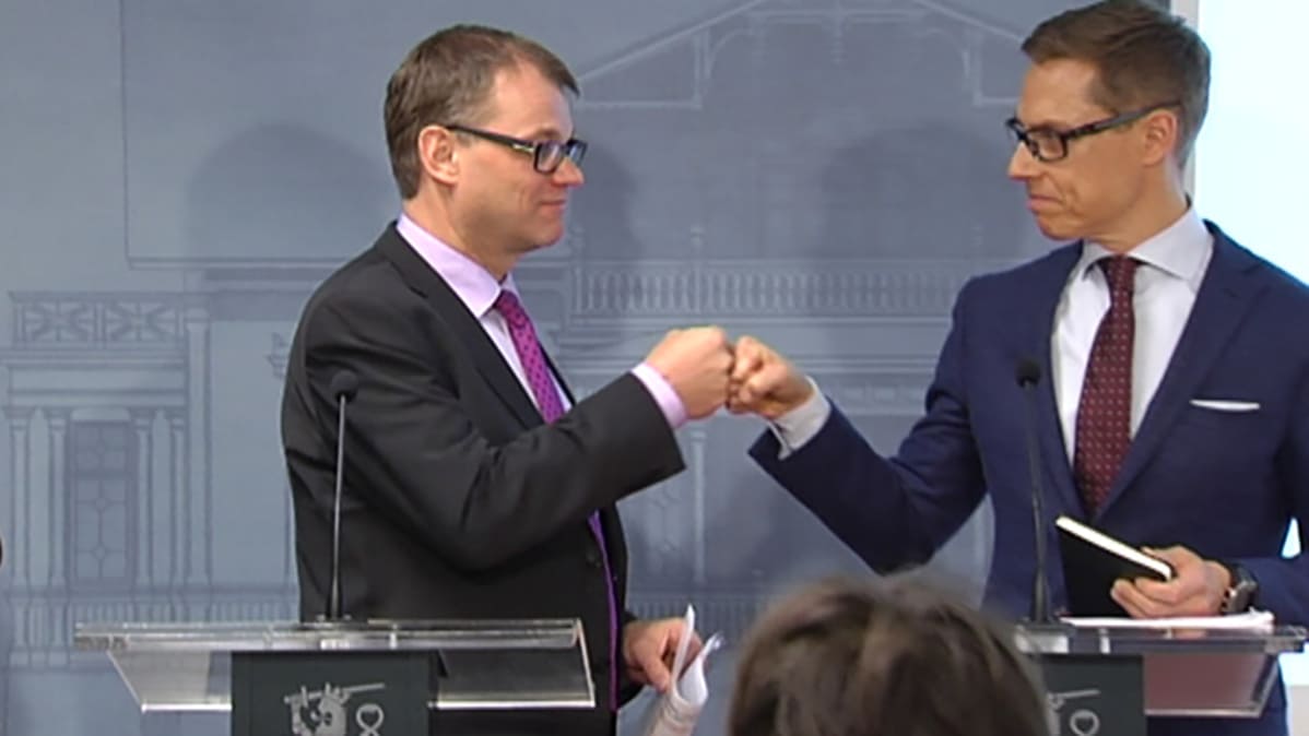 Juha Sipilä Alexander Stubb yhteiskuntasopimusneuvottelut 2.3.2016Kesäranta