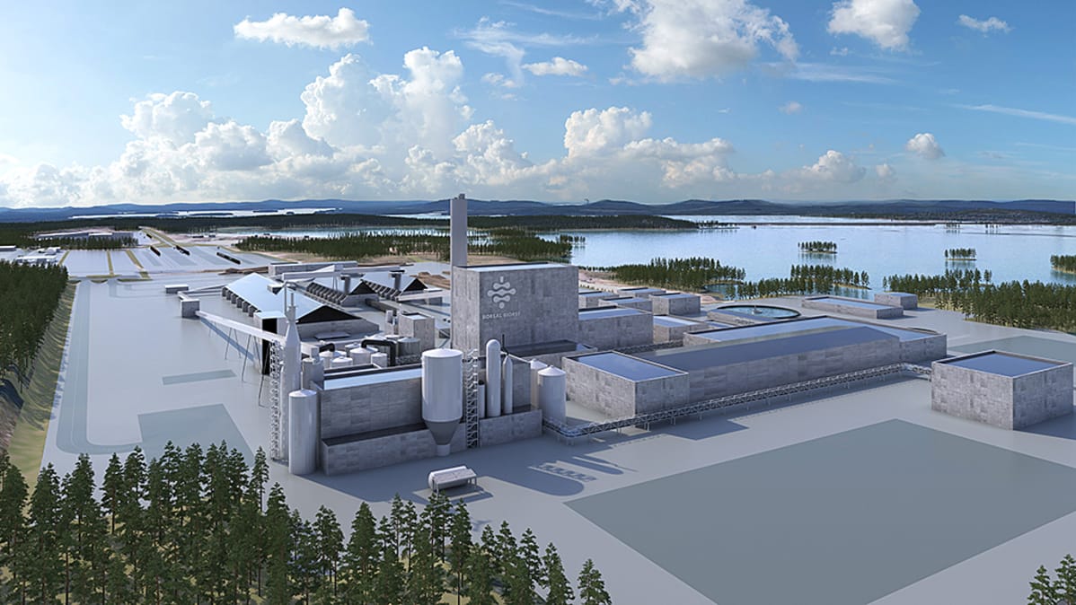 Havainnekuva Kemijärven Boreal Bioref -biojalostamosta