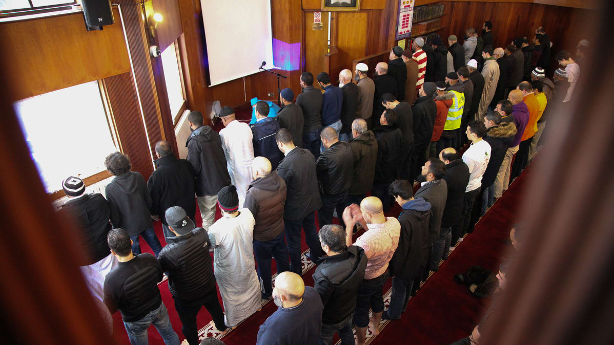 Finsbury Parkin moskeijan interiööri kuvattuna 5. helmikuuta 2017 osana 'Visit my Mosque initiative' -tapahtumaa.