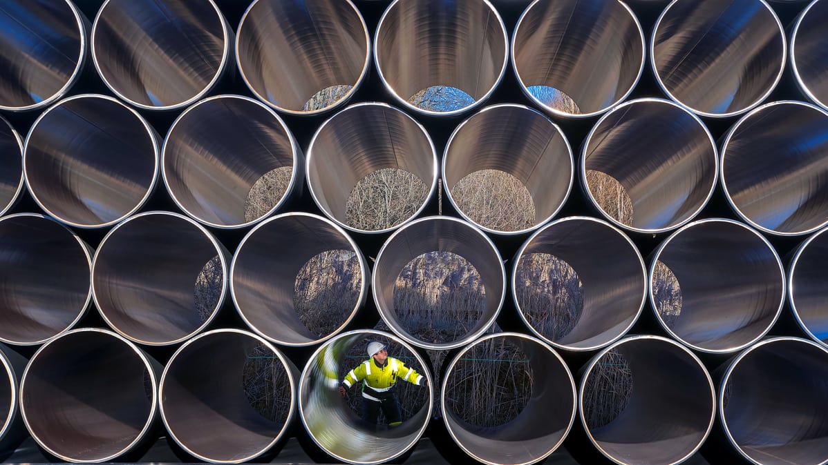 Nord Stream -kaasuputkia Saksassa.