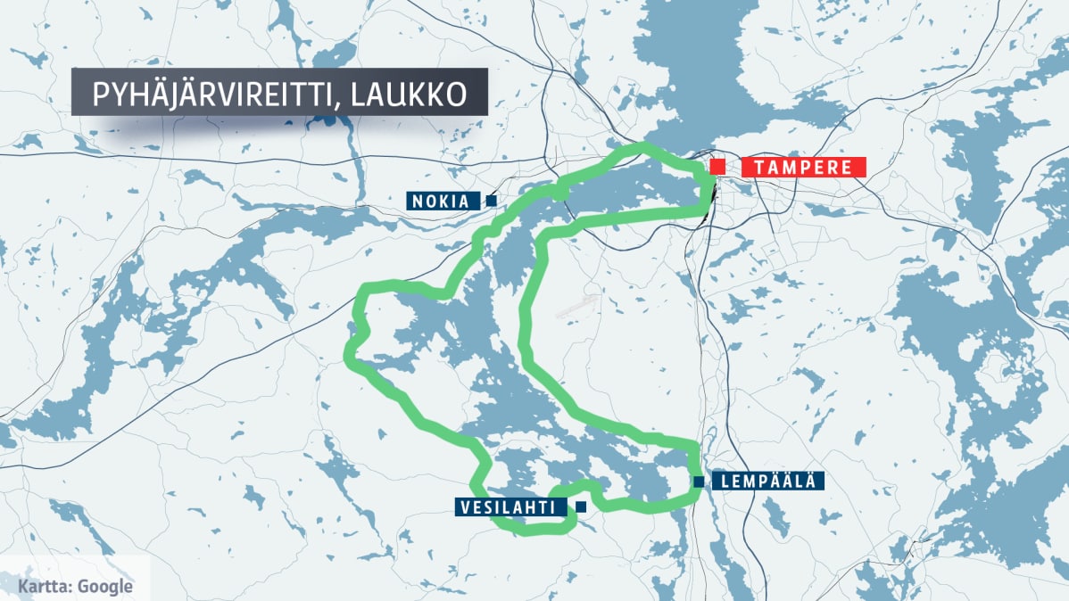 Pyhäjärvireitin Laukon karttagrafiikka