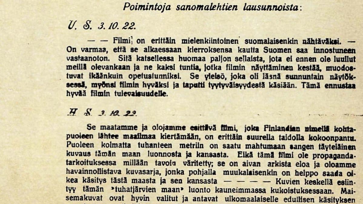Poimintoja lehtien lusunnoista