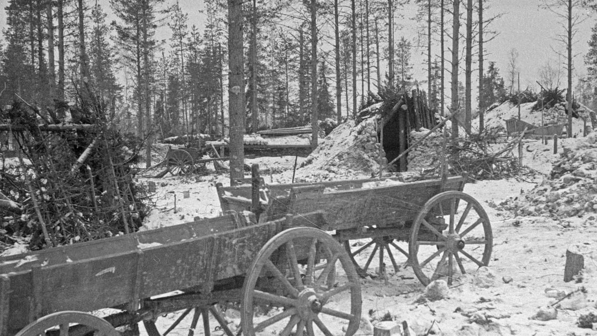 Kuhmon Saunajärvellä talvisodan aikainen venäläismotti.