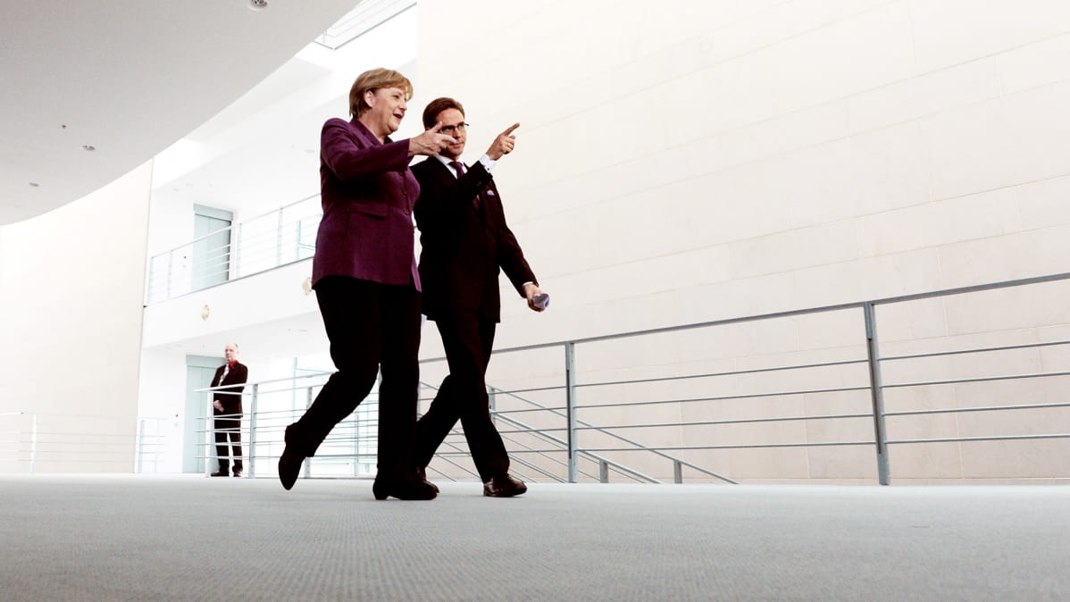 Merkel ja Katainen.