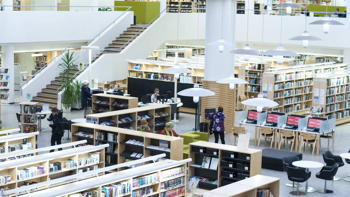 Yleiskuva Jyväskylän kaupunginkirjastosta