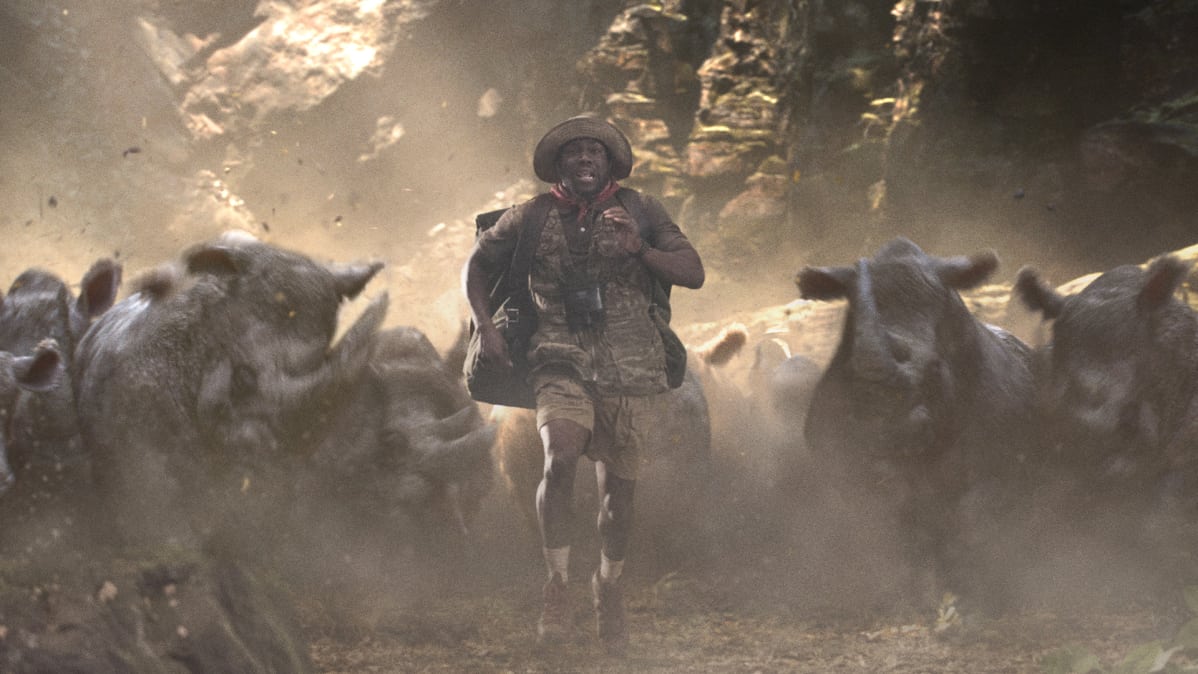 Jumanji: Welcome to the Jungle -seikkailuelokuvan lehdistökuva.