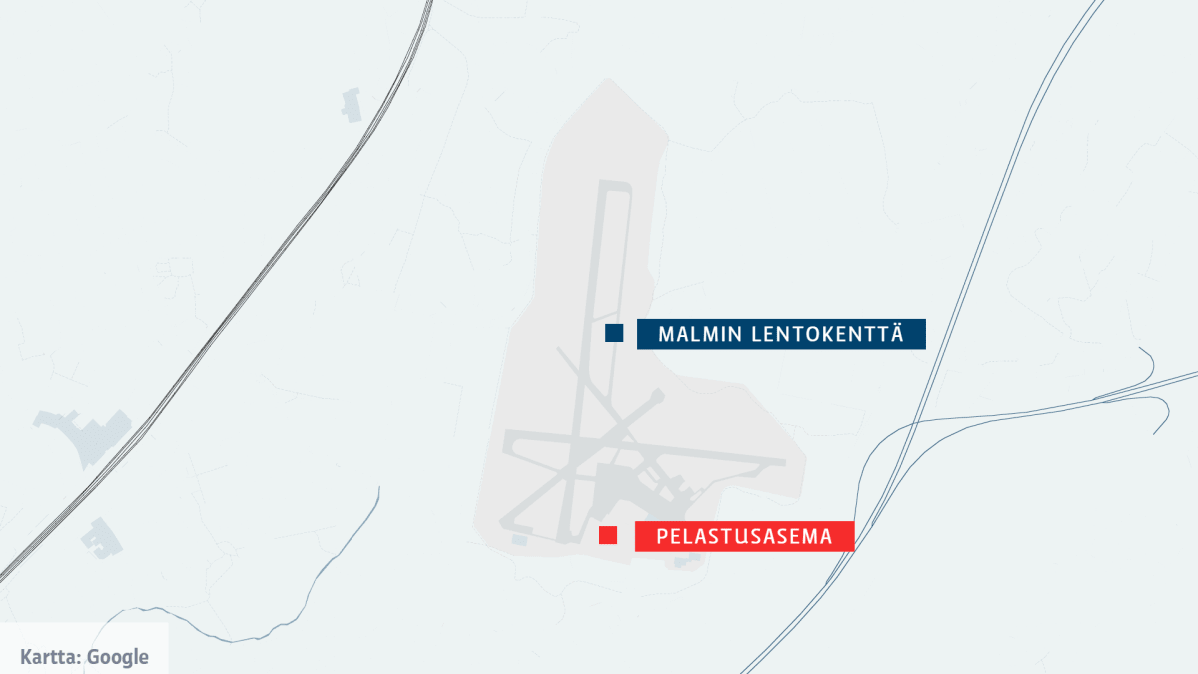 kartta jossa malmin lentokenttä