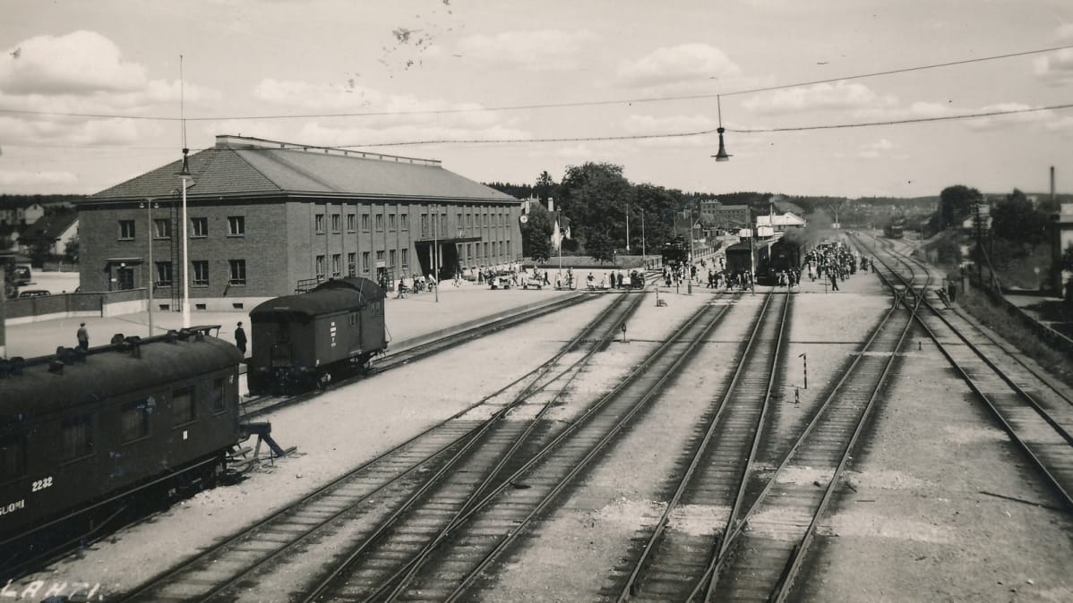 Rautatieasema 1950-luvulla.