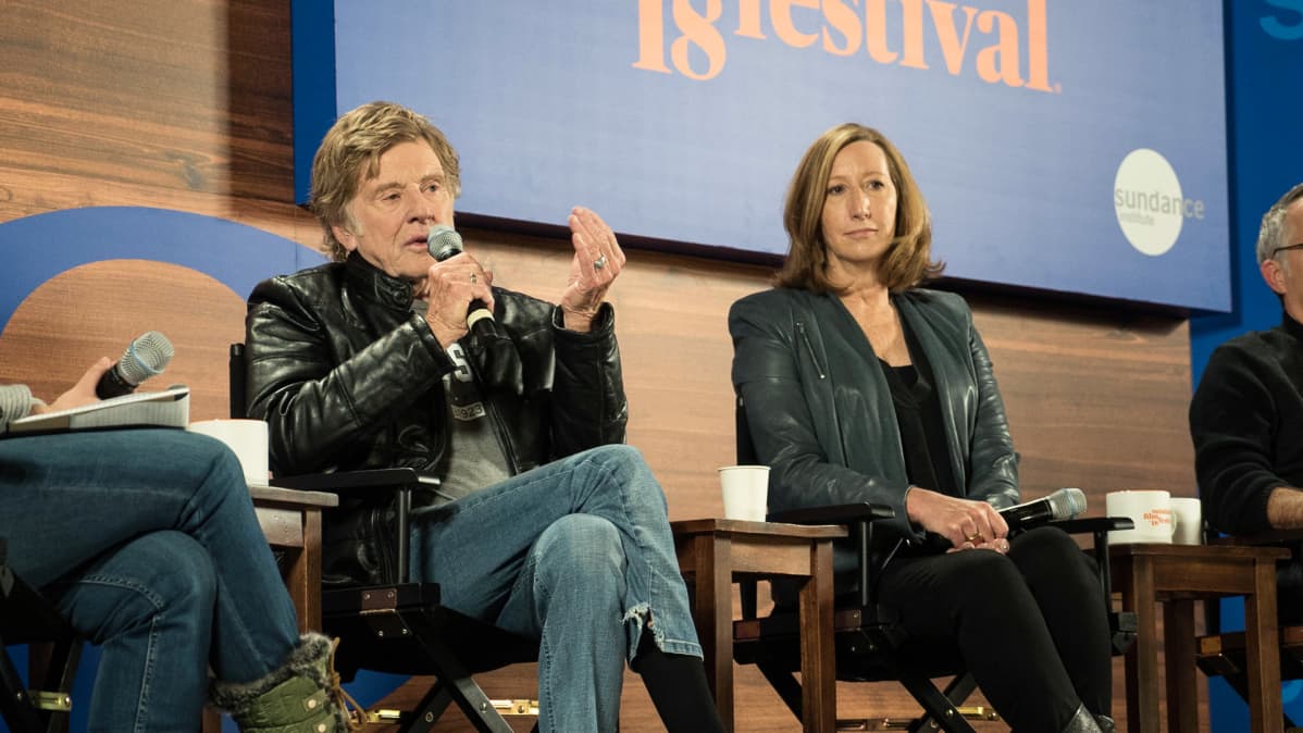 Sundance-instituutin perustaja Robert Redford ja festivaalin toiminnanjohtaja Keri Putnam.