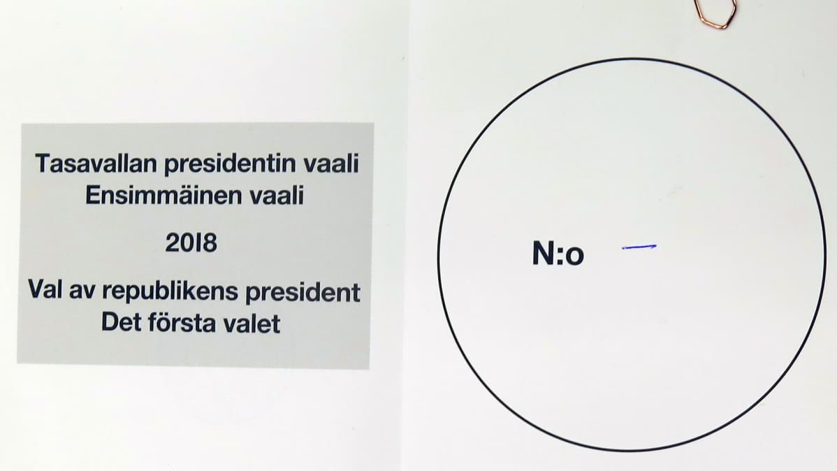 Presidentinvaaleissa hylätty ääni