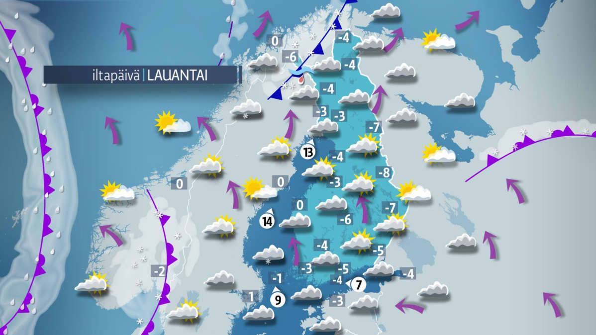 lauantain sää