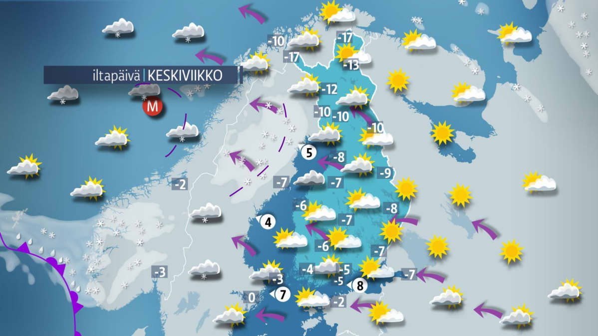keskiviikon sää