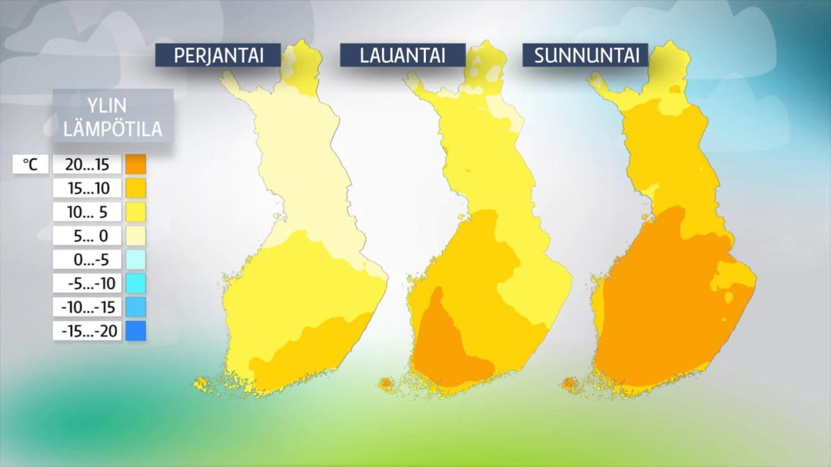 viikonlopun sääkartat