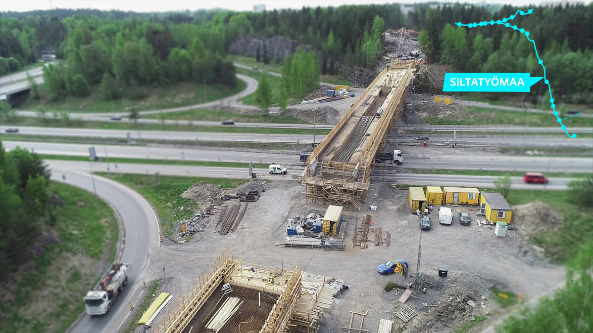 Raitiotie, Siltatyömaa