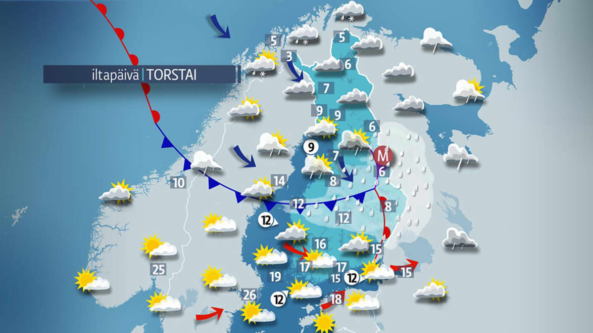 Torstain sääennuste.