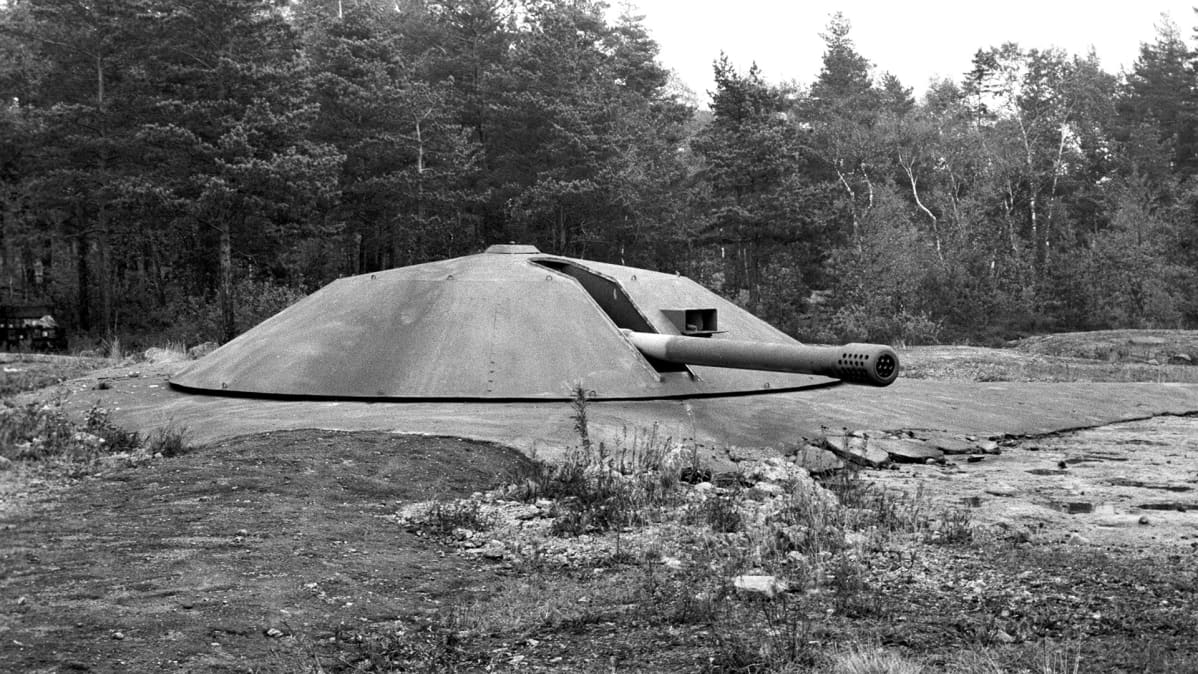 Rannikkopatteriston tykki.