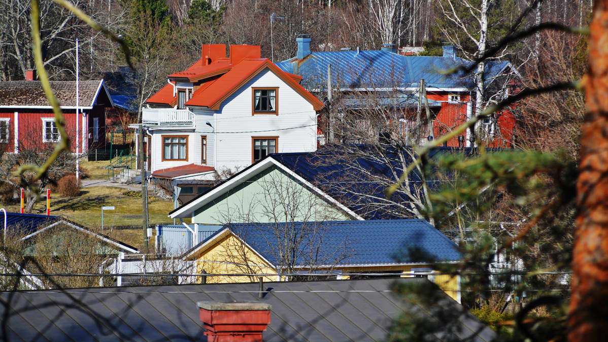 Omakotitaloja.