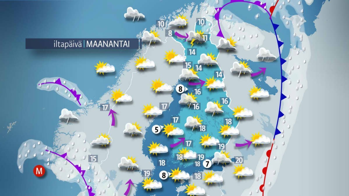 Maanantain sää