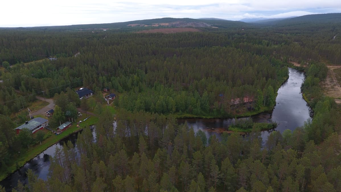 Äkäsjoki ja Hannukaisen kaivosaluetta