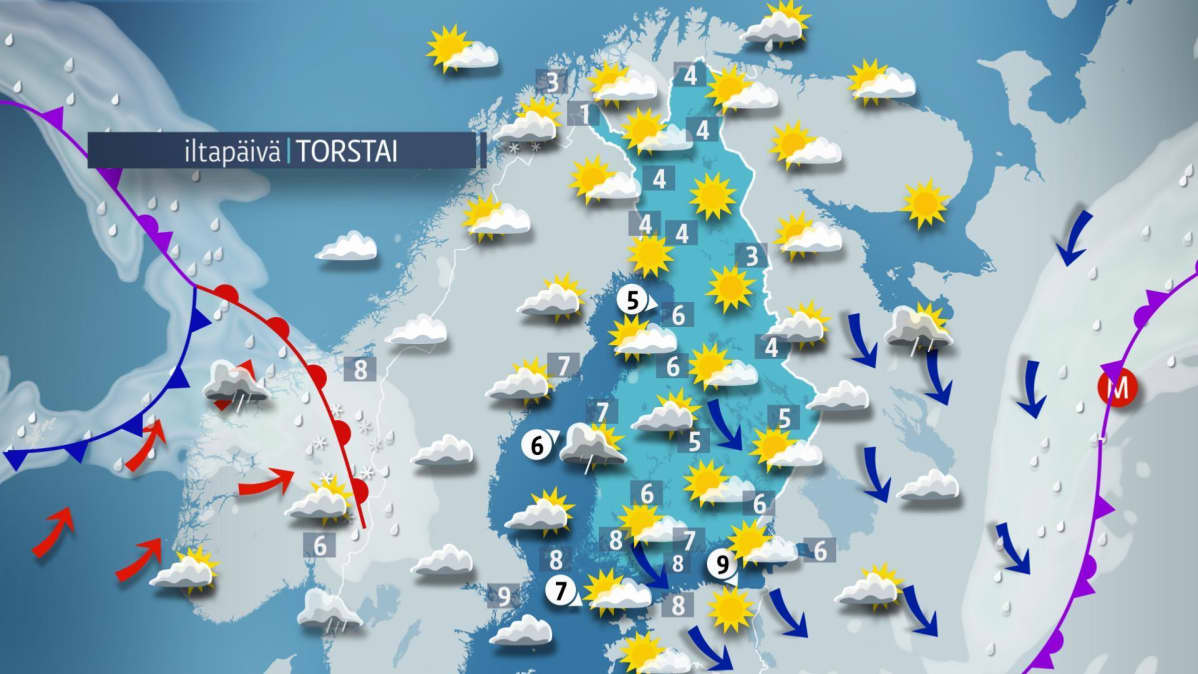torstain sääkartta