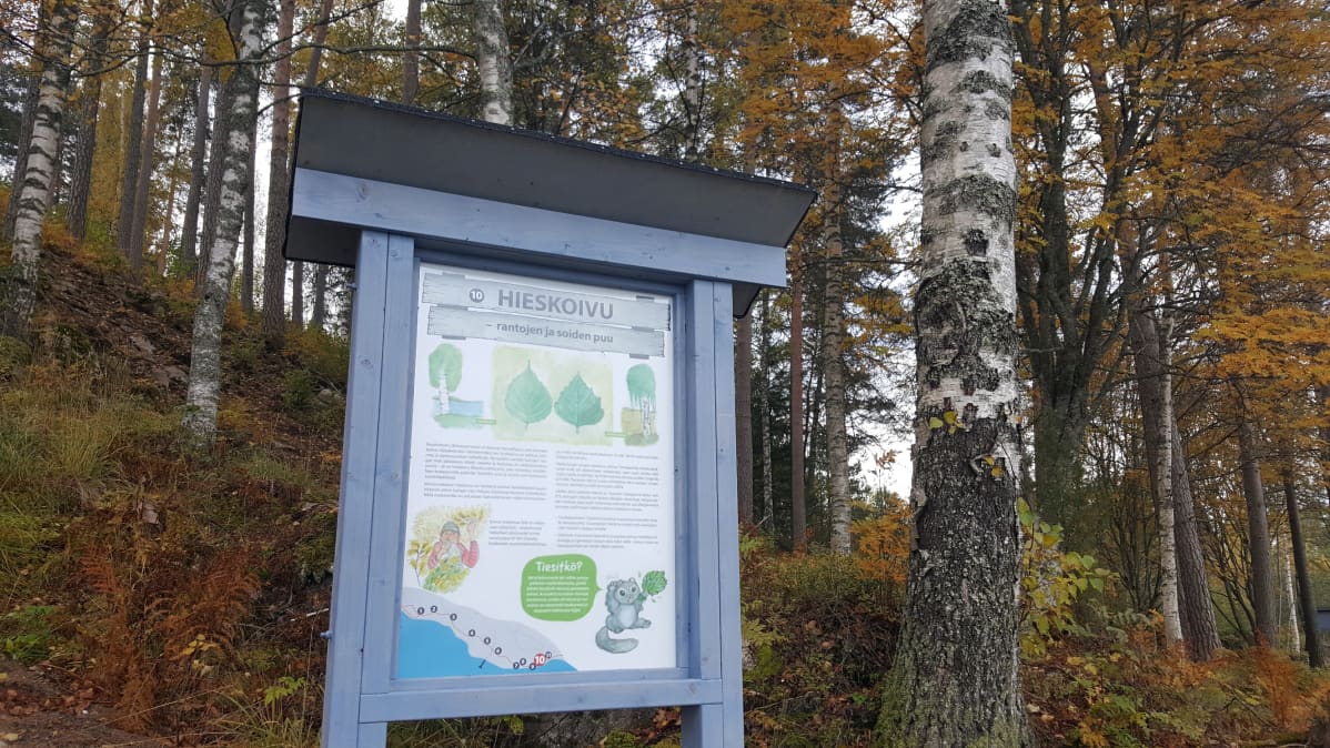 Lappeenrannan rantaraitin luontopolun opaste