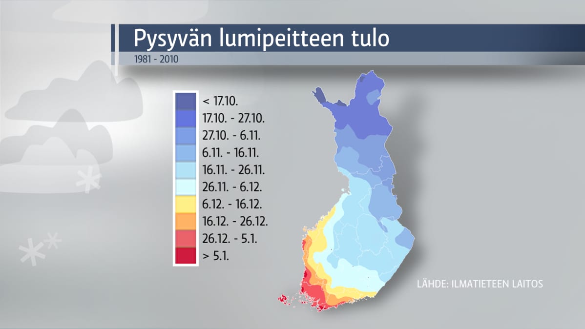 pysyvä lumipeite karttagrafiikka