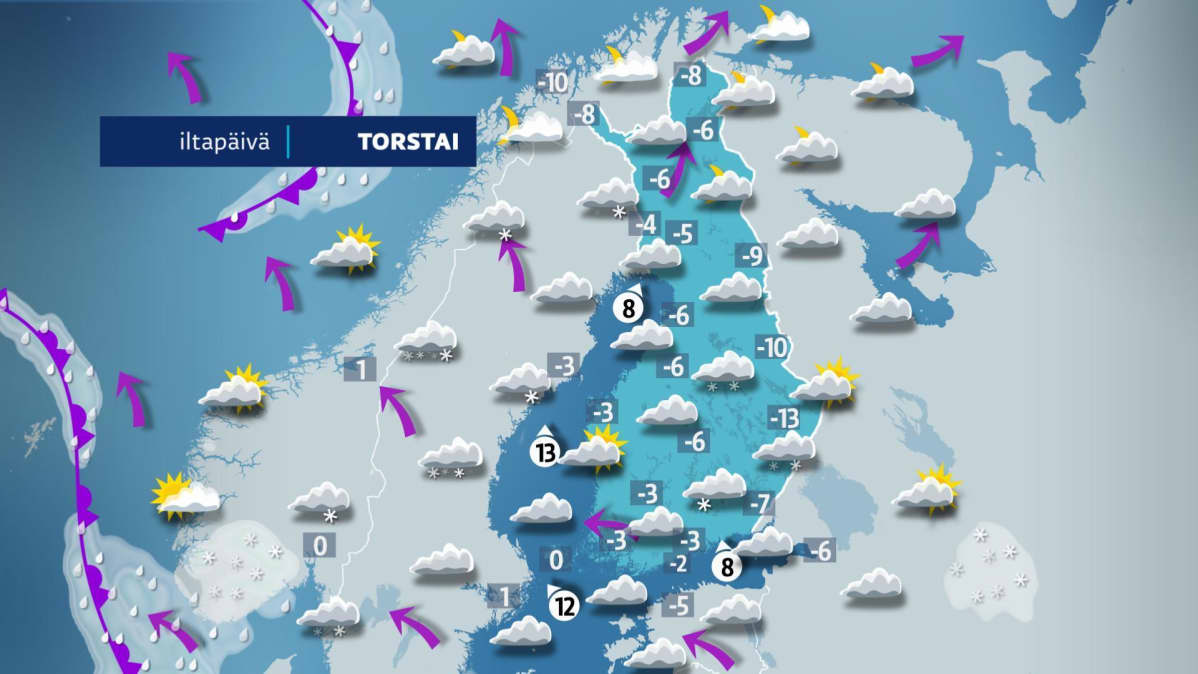 torstai sääkartta