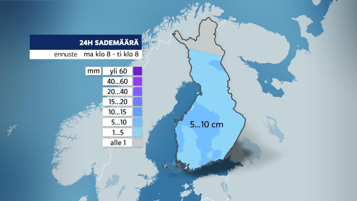 sademäärä uutena vuotena
