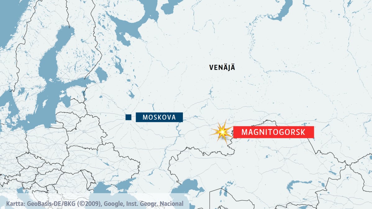 Magnitogorsk kartalla.