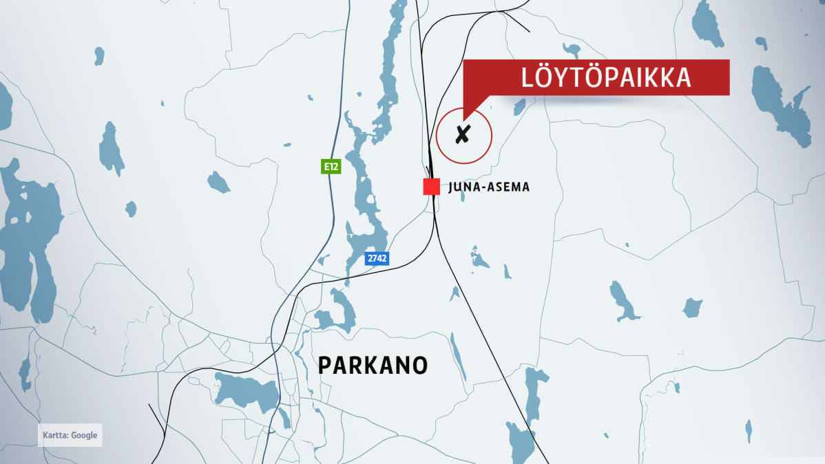 Uhri löydettiin läheltä Parkanon juna-asemaa
