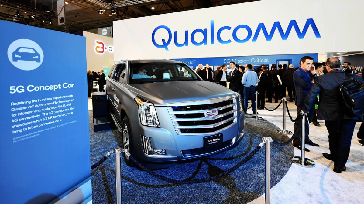 Qualcomm 5G Concept Car on esillä Barcelonan messuilla 2018.