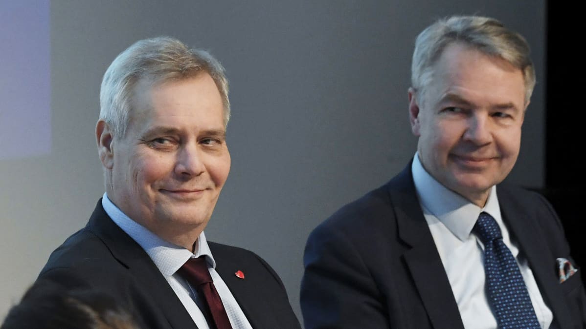 SDP:n Antti Rinne ja vihreiden Pekka Haavisto.