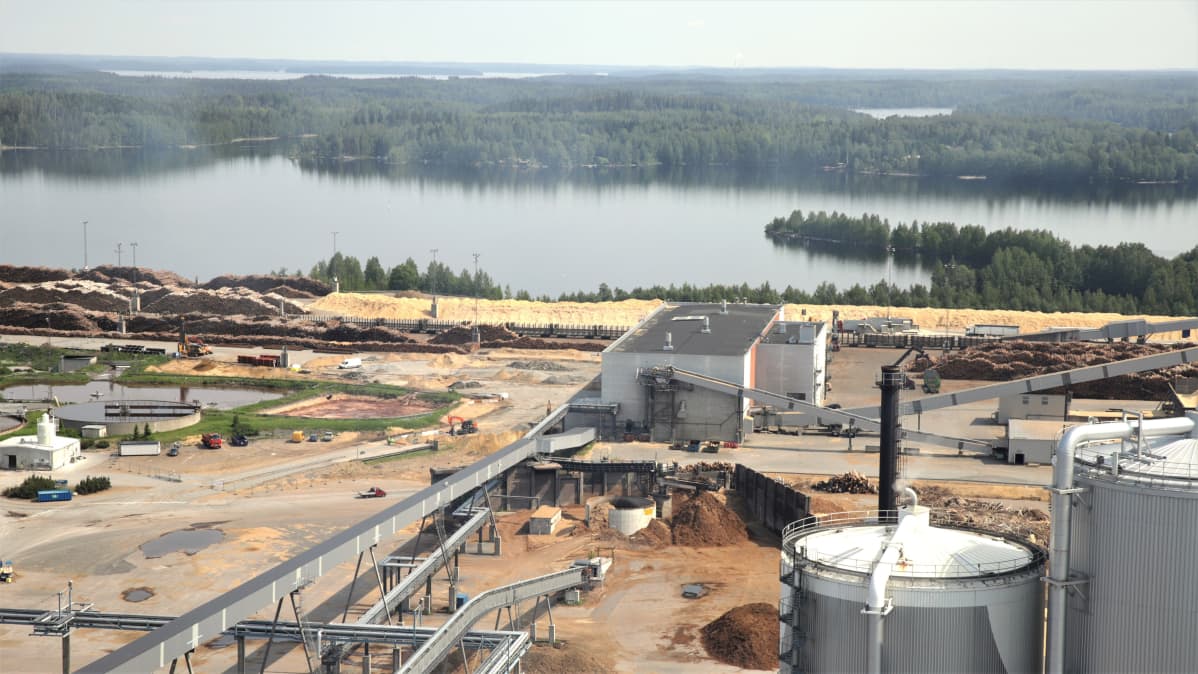 Metsä Groupin Joutsenon tehtaan uuden kuorimon työmaa
