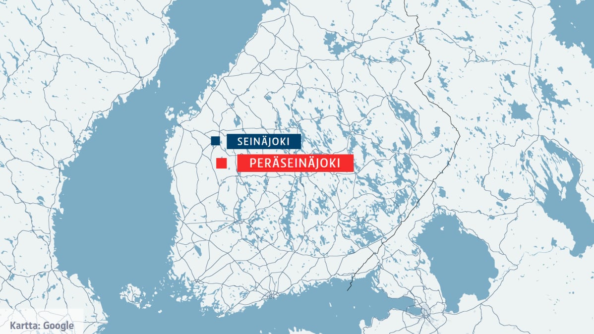 Peräseinäjoki kartalla.