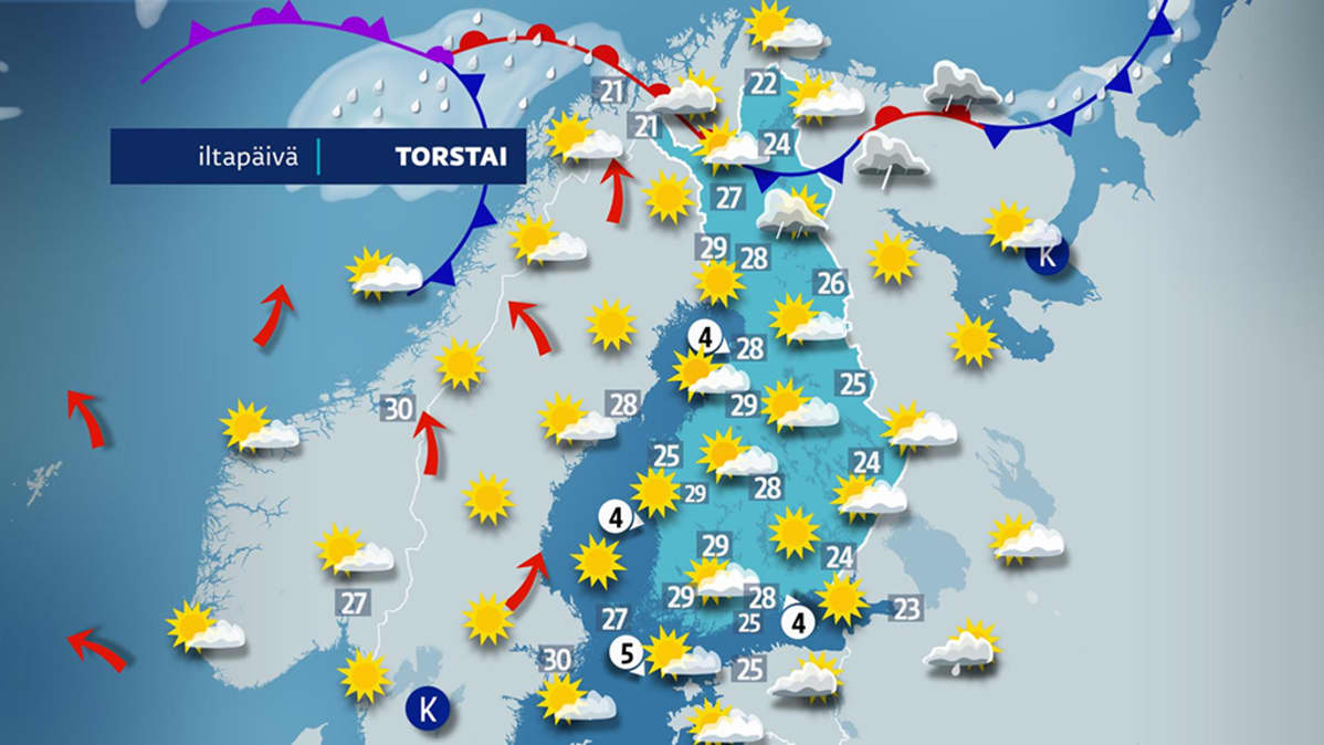 Torstain sääennuste.