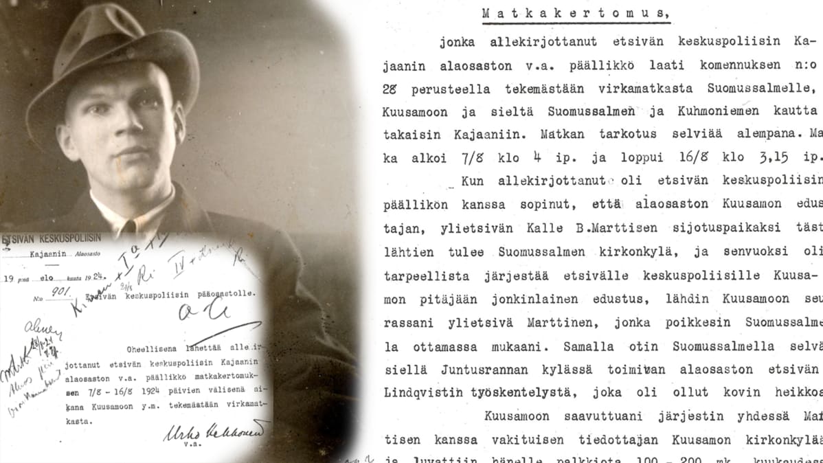 Urho Kekkonen ja hänen kirjoittamansa matkakertomus vuodelta 1924