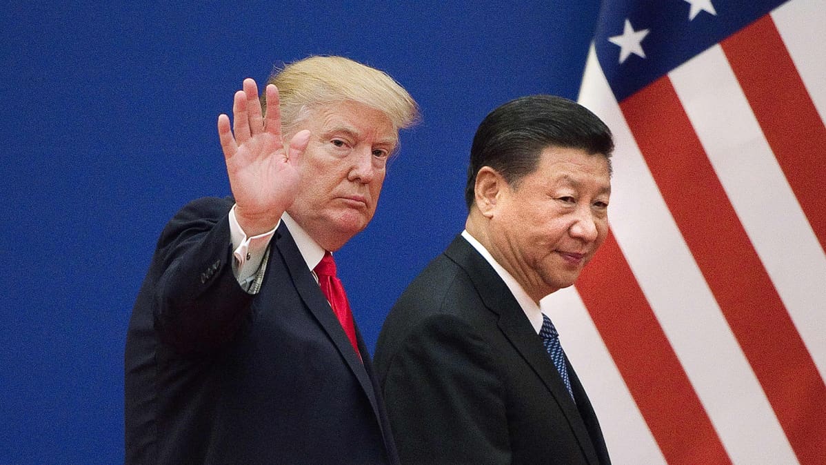 Yhdysvaltain presidentti Donald Trump ja Kiinan presidentti Xi Jinping kuvattuna Pekingissä marraskuussa vuonna 2017.