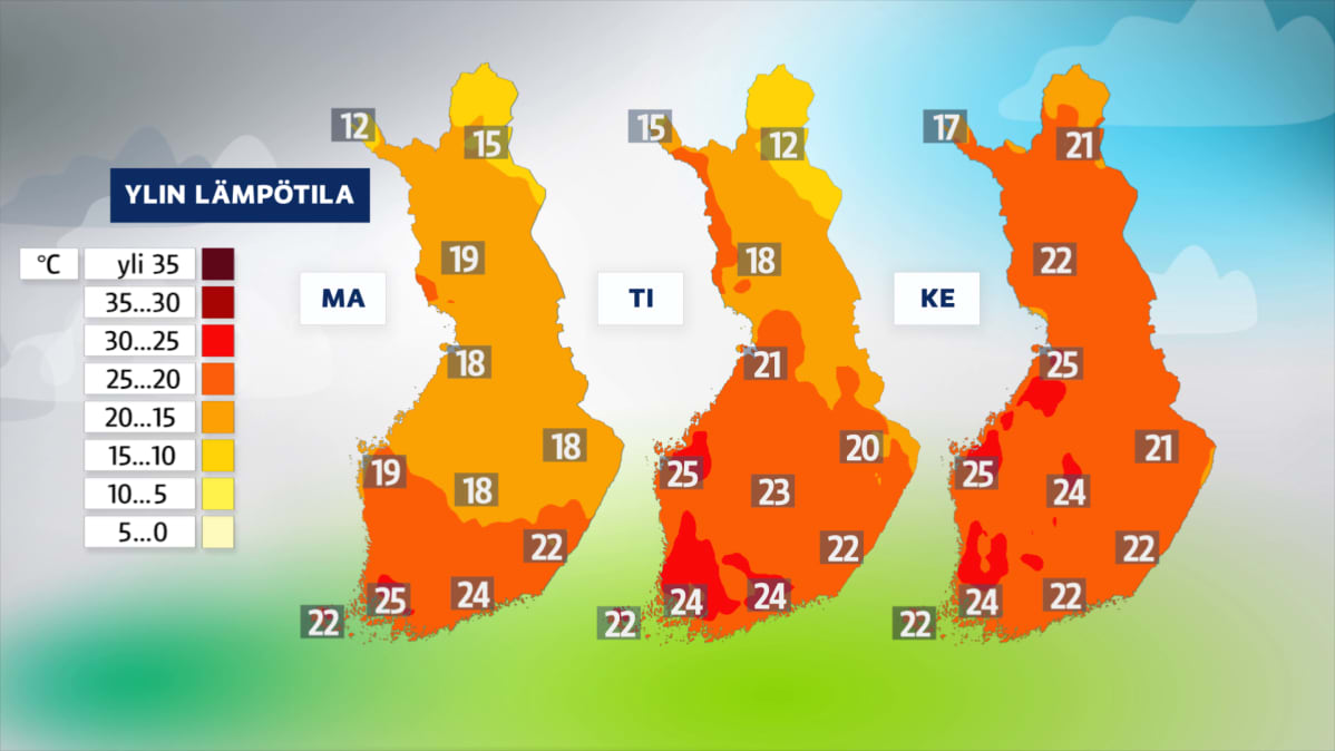 Kolmen päivän karttagrafiikat