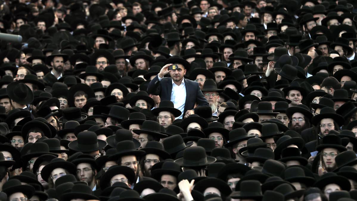 Ultraortodoksien vaalitilaisuus Israelissa 15. syyskuuta 2019.