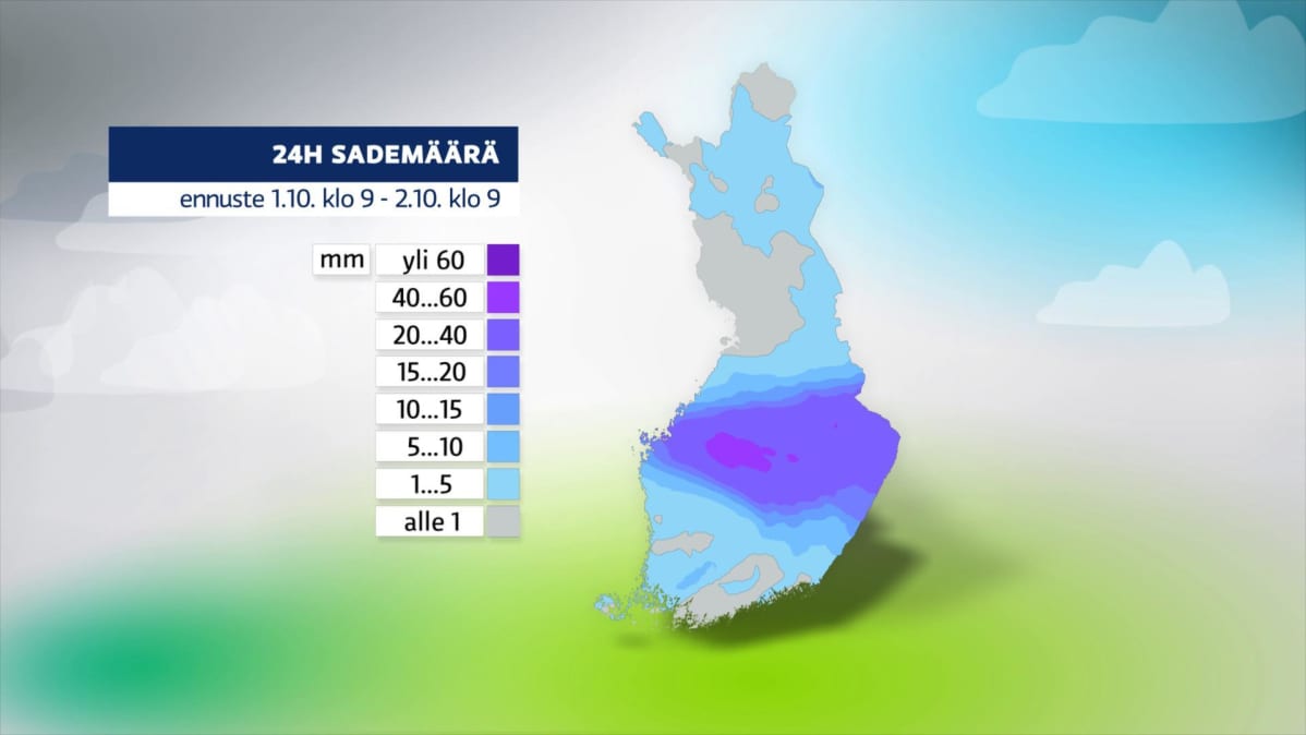 Sademääräennuste 1.10.