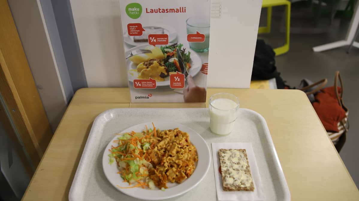 Malliateria Hämeenlinnan yhteiskoulun ruokalassa