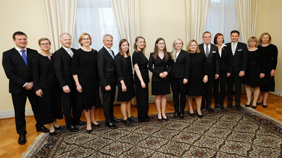Uusi hallitus yhteiskuva 10. joulukuuta 2019.