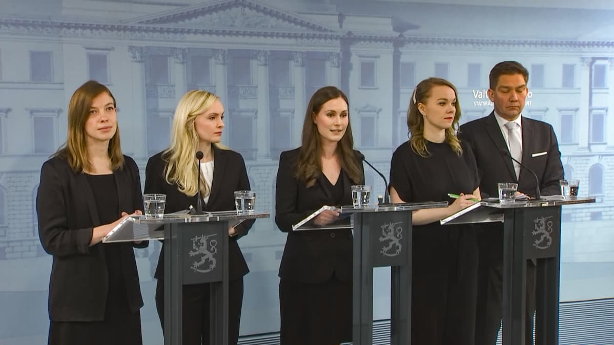Uuden hallituksen tiedotustilaisuus 10. joulukuuta 2019.