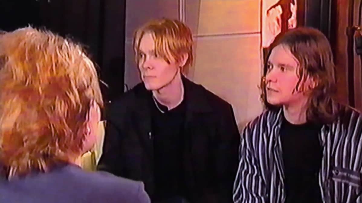 Tuukka Temonen ja Sami Ylipihlaja televisiohaastattelussa