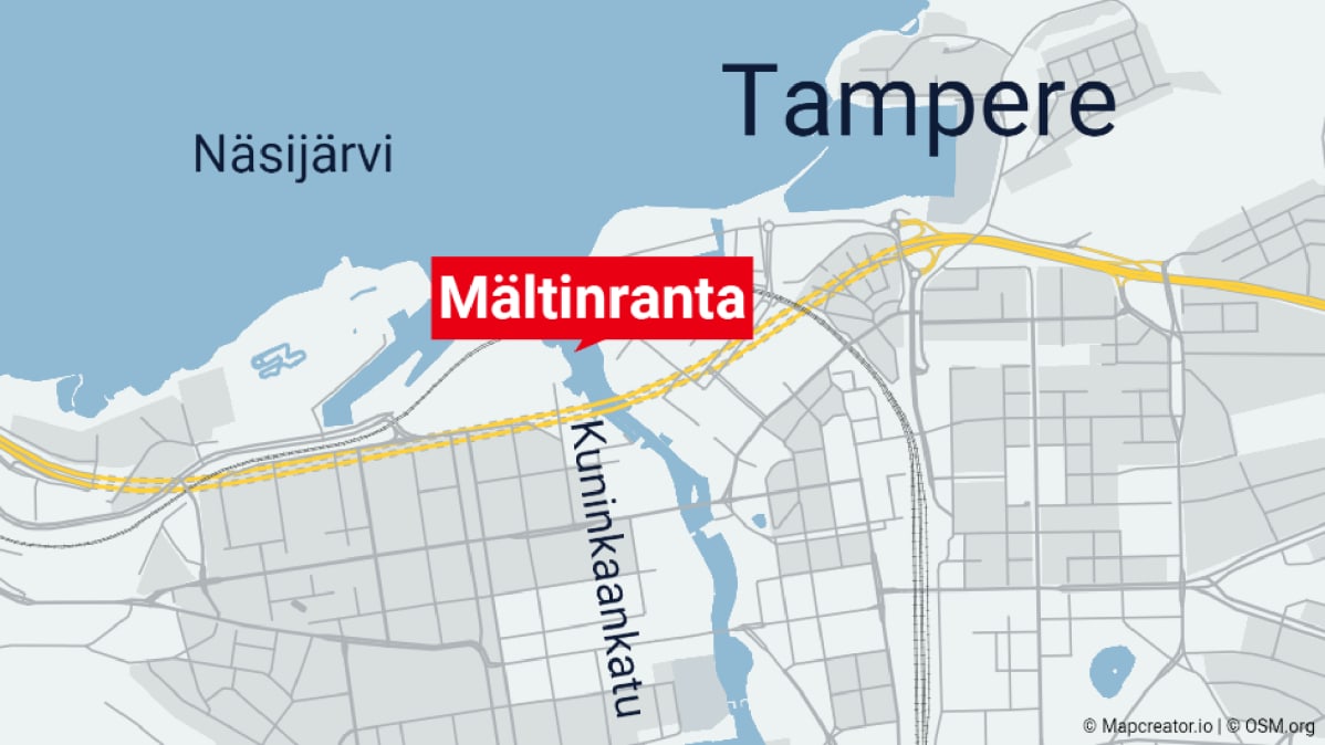 Kartta Mältinrannan sijainnistra