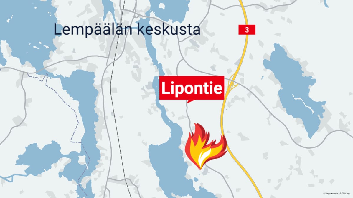 Lipontien sijainti kartalla