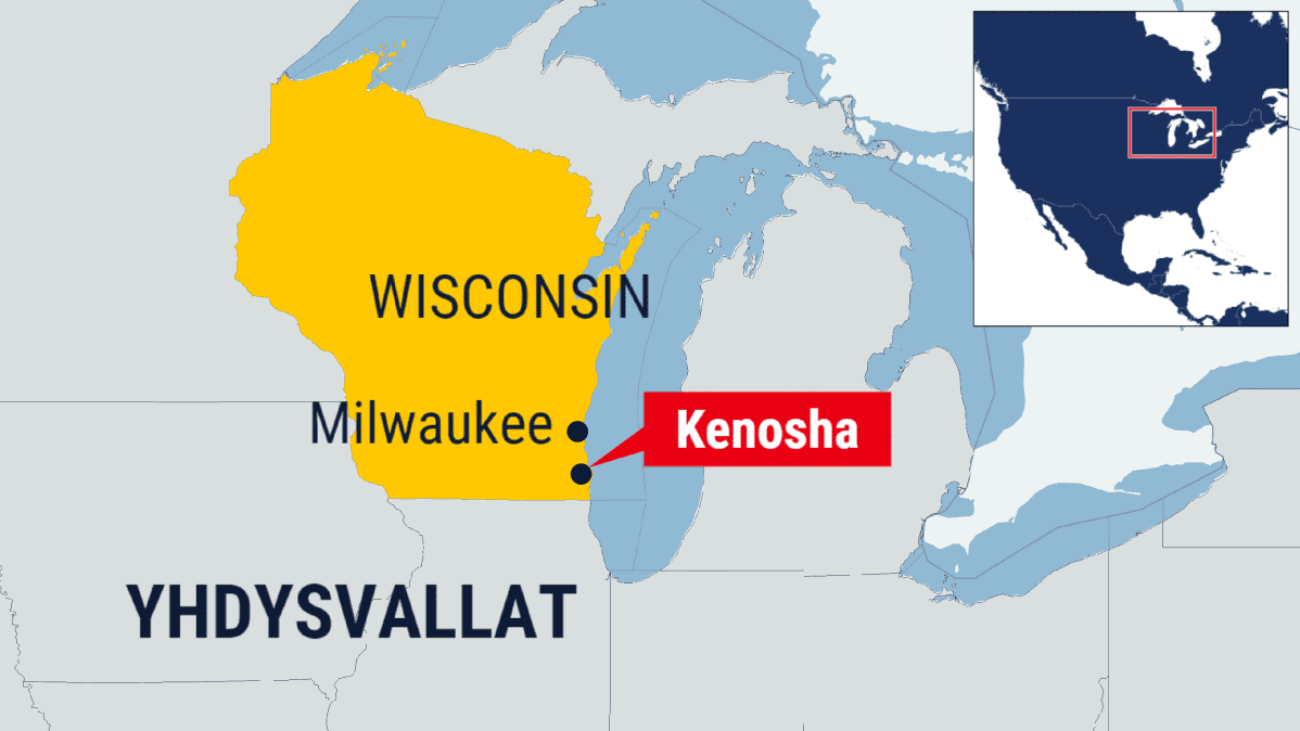 Wisconsin, Kenosha-kartta